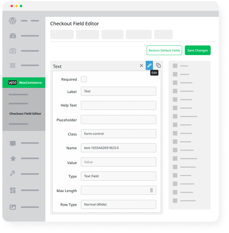 WooCommerce Checkout Field Editor Page