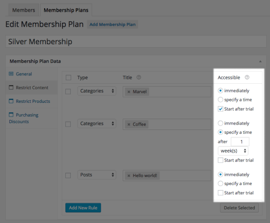 Restrict Content - WooCommerce Memberships