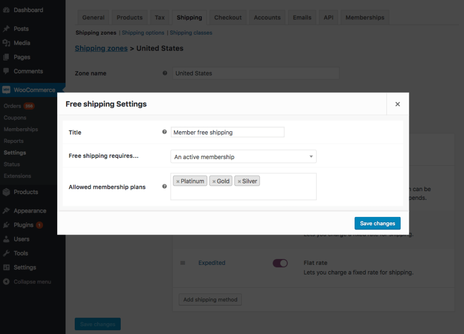 Shipping Options - WooCommerce Memberships