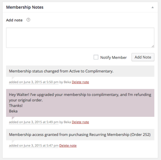 Communications - WooCommerce Memberships