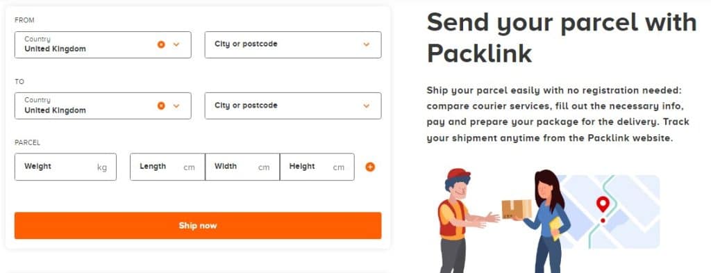 Packlink Pro - Homepage Screenshot