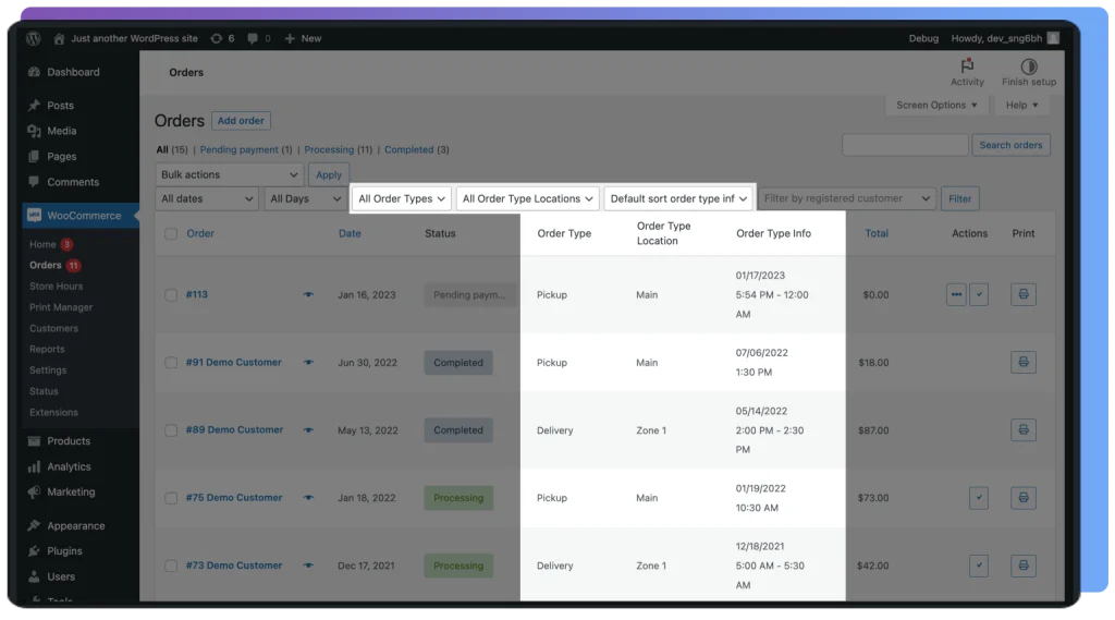 order type information - order scheduler pro
