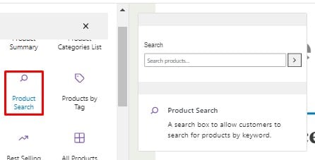 product search kadence blocks for woocommerce
